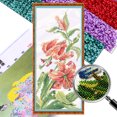 thumbnail image 1 of (1) Bordado No Impresión 9CT Colorida Perla Imitación Con Cuentas Punto Cruz Tamaño Del Núcleo 17 * 42 Cm Kit Serie Flores Con Bordado Flores Pequeñas Y, 1 of 9