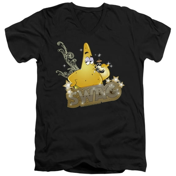 Spongebob Patrick Has Swag Unisex Adult V-Neck T Shirt