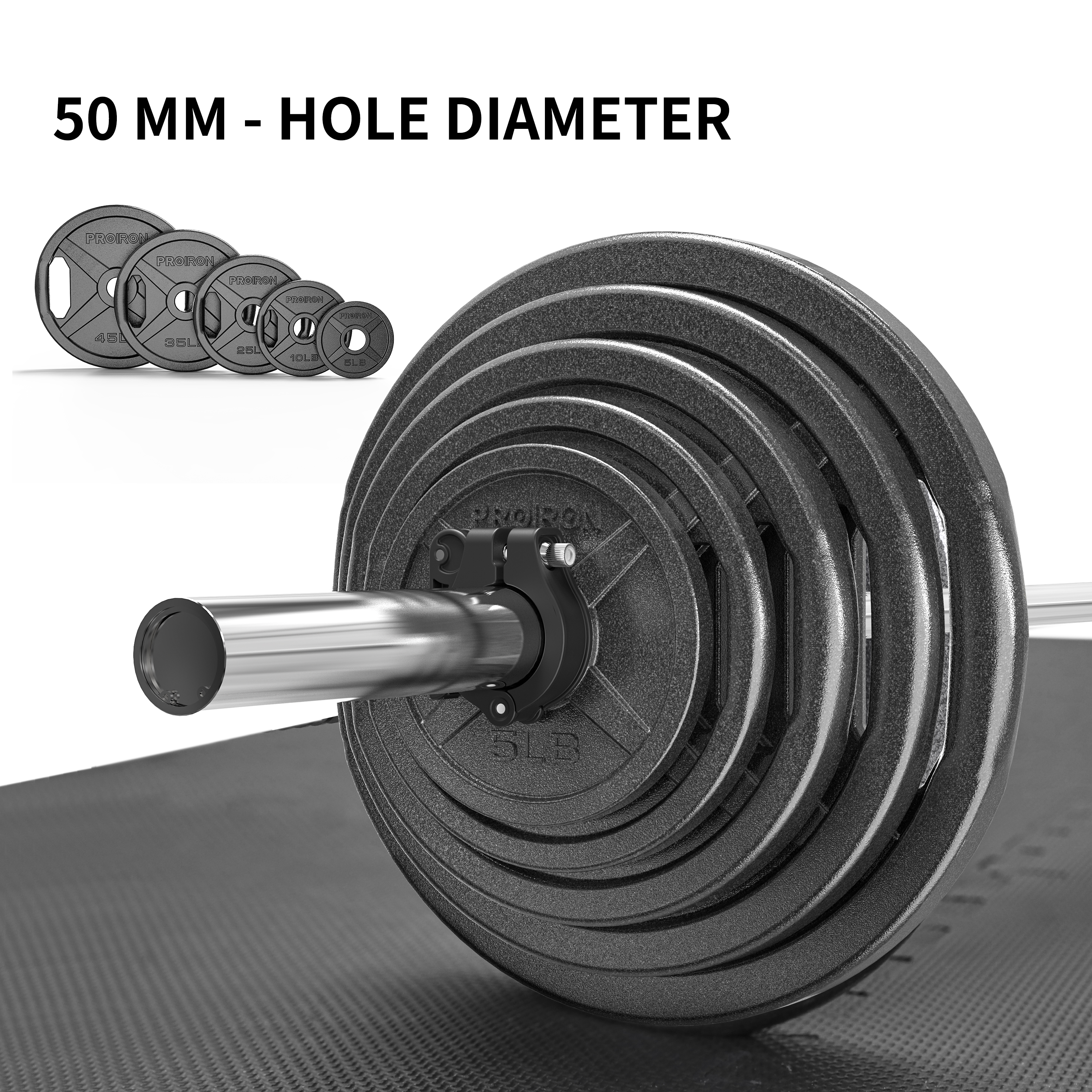 PROIRON Cast Iron Olympic Plate 10Lb, Pair