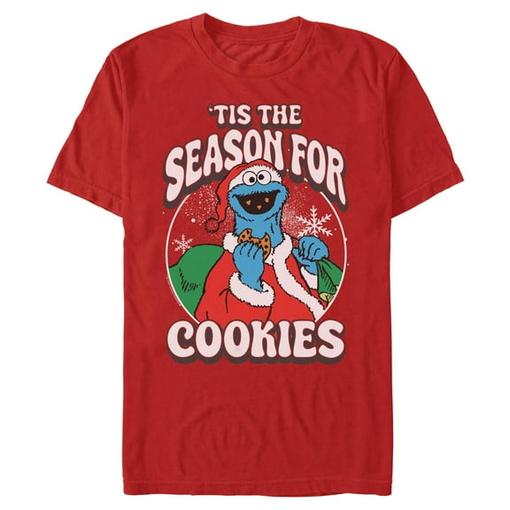 Mens Sesame Street Tis The Season For Cookies T Shirt