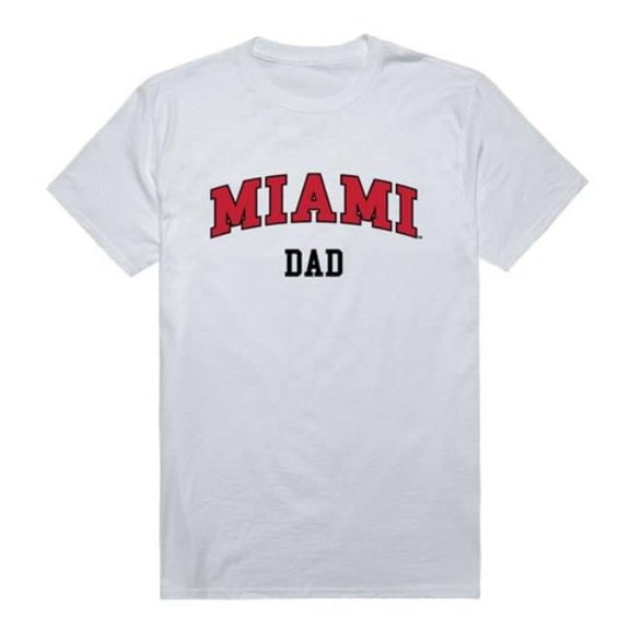 W Republic 548-131-WHT-01 Miami University College Dad T-Shirt, White - Small