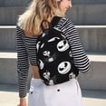 thumbnail image 5 of Goofa The Nightmare Before Christmas Pattern Durable Canvas Daypack - High-Quality Vintage Backpack, Compact & Versatile for Travel and Everyday Use-Medium, 5 of 5