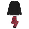 thumbnail image 4 of Hirigin Family Christmas Pajamas Matching Sets Santa Letter Long Sleeve Round Neck Tops/Romper Plaid Print Trousers, 4 of 4