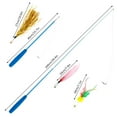 thumbnail image 3 of Keyohome Interactive Cat Toys Retractable Wand Toy and Feather Toys for Indoor Cats to Chase and Exercise,Telescopic Cat Fishing Pole Toy,12Pcs, 3 of 9