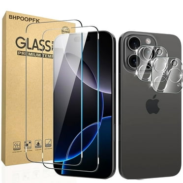 KyFree 2 2 Pack Tempered Glass for iPhone 16 Pro Max 6.9" Screen Protector [2 Pack] with [2 Pack] Camera Lens Protector with [Alignment Frame], Anti-Scratch Case Friendly Transparent HD Clear Film