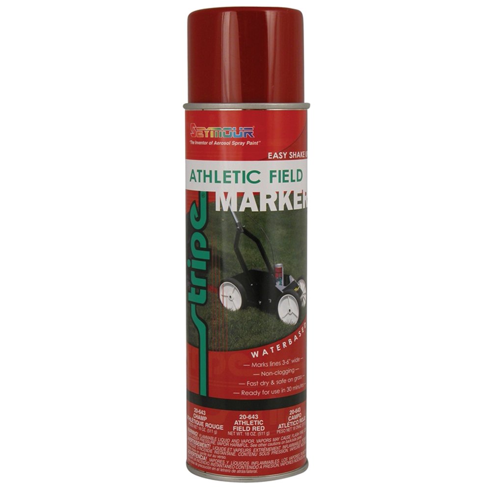 Seymour Flammable Marking Paint, Can, Athletic Field Red, 15 min Drying, 300 ft Linear Coverage