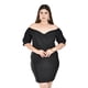 thumbnail image 4 of Vestido escote cruzado Roman Fashion /Tallas Extras, 4267 (Negro) negro 42, 4 of 6