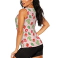 thumbnail image 3 of Sigee Strawberry Floral for Women's Workout Tank Top,Running Tank Tops,Sleeveless Gym ClothesLarge, 3 of 8
