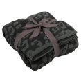 thumbnail image 3 of Mantas de lana de Coral con estampado de leopardo, manta de punto, funda de sofá, manta de hilo para dormir de siesta de avión, suave y cálido, 3 of 4