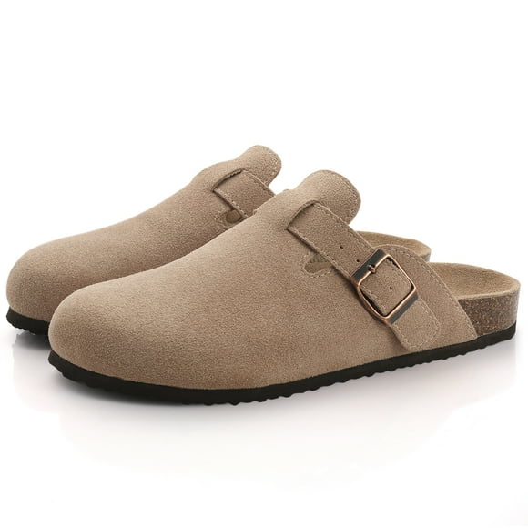 Shevalues Cork Suede Clogs For Women Cork Slippers Summer Cork Sandals Fashion Beach Slides Classic Mules Men Clogs Baotou Shoes tzw