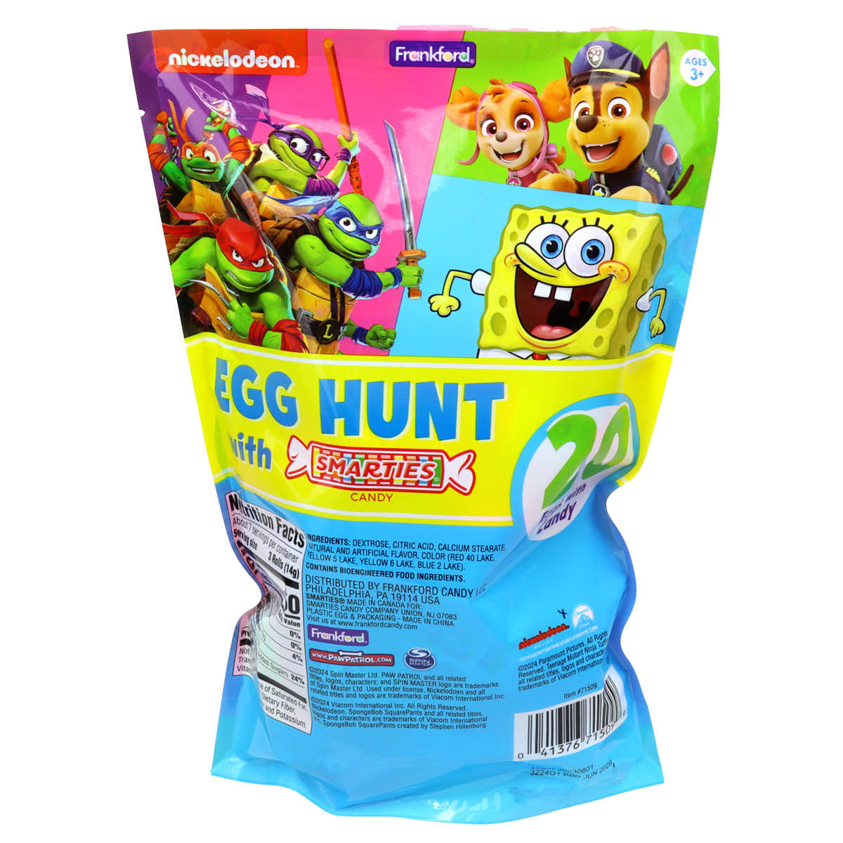 Frankford Nickelodeon Easter Egg Hunt Bag, 20 Count, Filled with ...