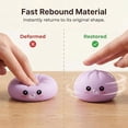 thumbnail image 3 of CQHVKQ 4" Dumpling Squishy Mystery Box, Rainbow Mystery Dumpling Squishy with Blowing Bubbles, Dumpling Stress Squeeze Balls with Steamer Box, Stress Relief Squishy Dumpling Toys for Kids, Purple, 3 of 9