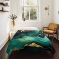 thumbnail image 4 of Teal Marble Large Tapestry for Bedroom Wall Hanging Tapestry,Modern Green Golden Abstract Ombre Texture Ceiling Backdrop Tapestries Poster Blanket Wall Decor for Teens Room Living Room Dorm 85" x 90", 4 of 8