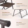 thumbnail image 3 of LLLLZASD Set of 4 Patio Folding Sling Chairs Steel Camping Deck Garden Pool Backyard Chairs, 3 of 8