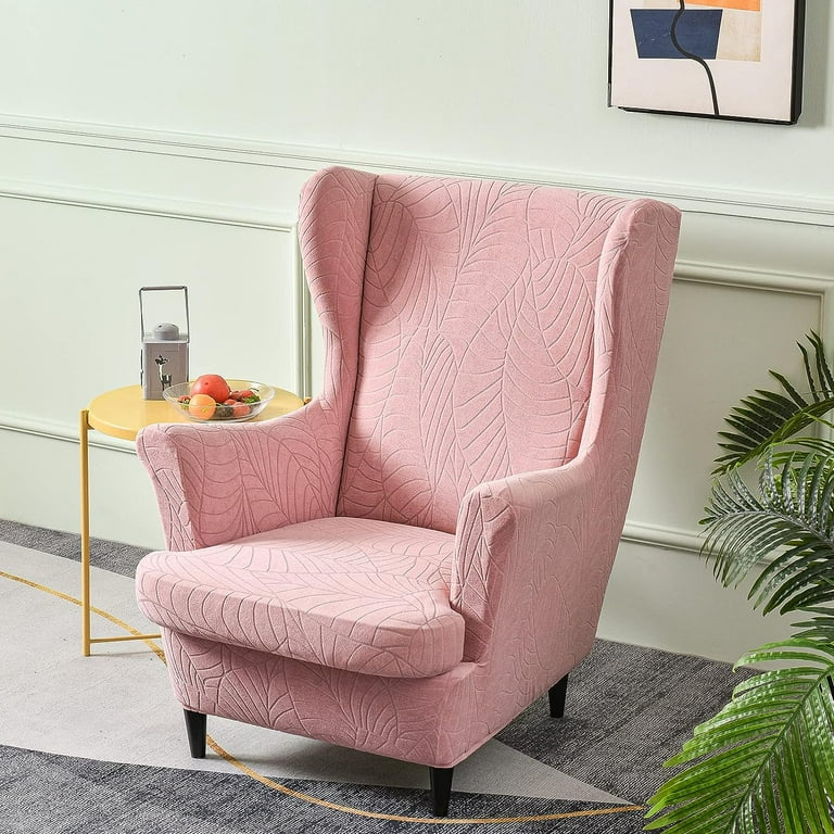 SHANNA Waterproof Wingback Chair Cover, Stretch Jacquard Wing