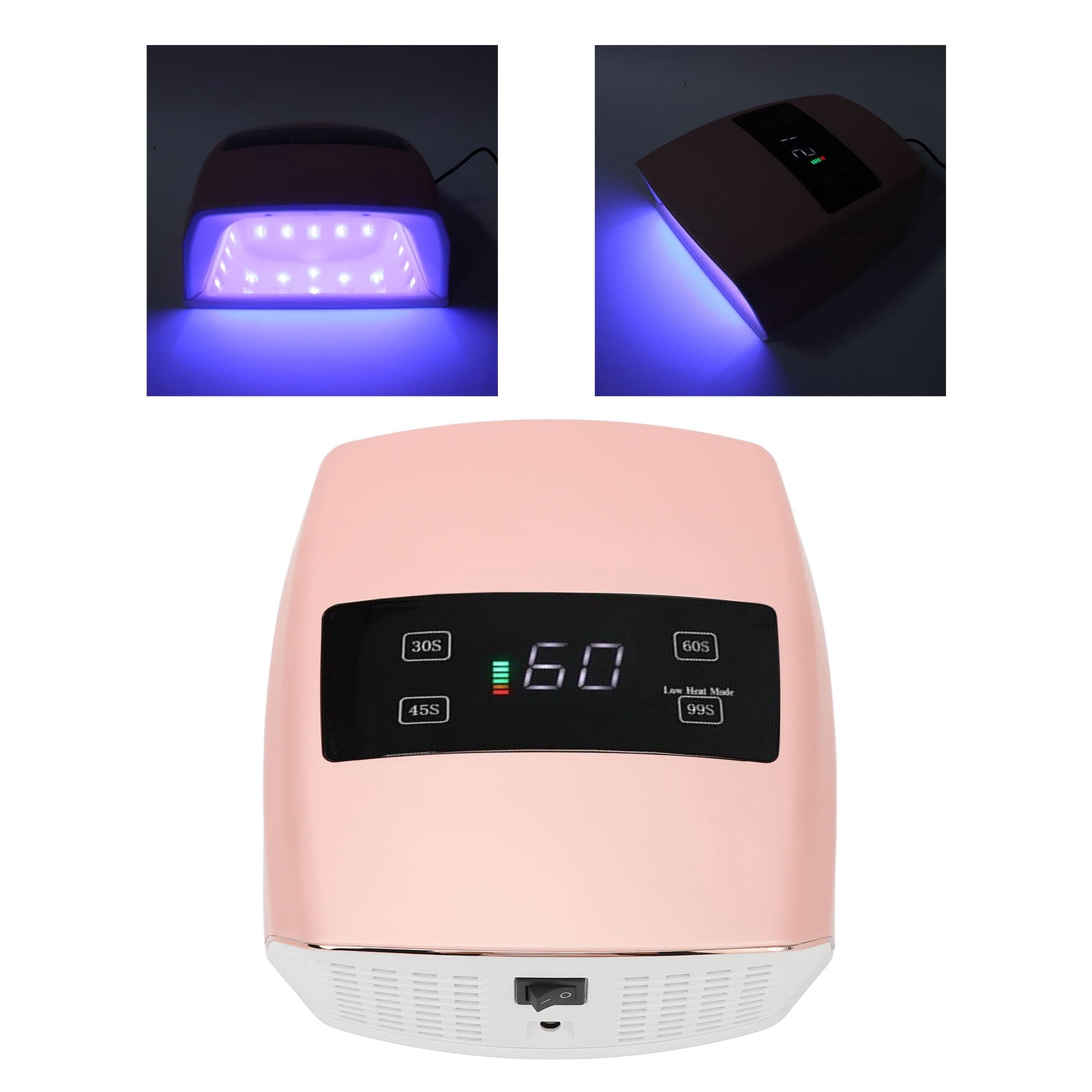 Yajisi Nail Lamp 96W Fast Drying Rechargeable Long Battery Life UV LED Nail Light 100-240V EU Plug White