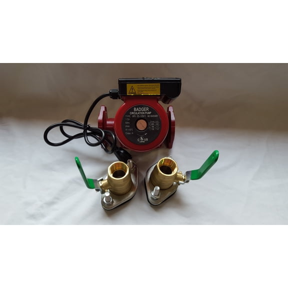 3 speed Circulating Pump with Cord 34 GPM with (2) 3/4" Flanged Ball Valves
