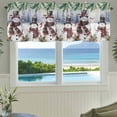 thumbnail image 3 of Christmas Snowman Farmhouse Short Window Curtain Valances, Xmas Winter Watercolor Pine Fruits Tree Rod Pocket Kitchen Valances for Living Room Bedroom Bathroom Cafe 60" x 18", 3 of 8
