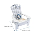 thumbnail image 2 of WRITWAA Set of 2 Mini Beach Chair Figurines Pine Ocean Theme Decorative Coastal, 2 of 8