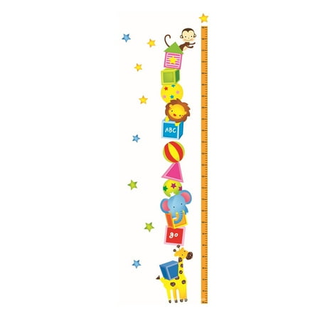- Cartoon Growth Height Measure Chart Pattern Wall Sticker DIY Wallpaper