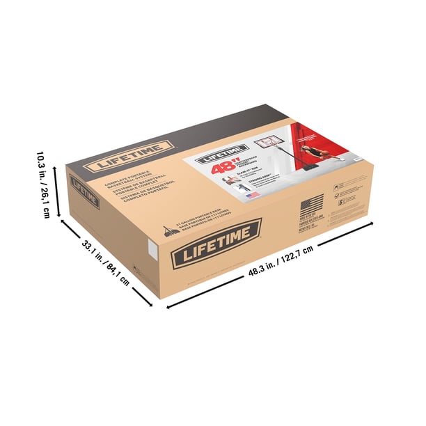 Lifetime 48-Inch Shatterproof Portable Basketball Hoop with Strong