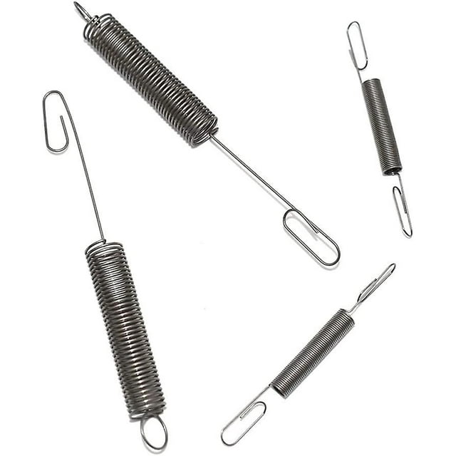 Resorte de regulador de resorte de acero inoxidable Resorte de retorno del acelerador para motores (4 piezas, plateado)