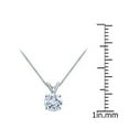 thumbnail image 3 of 14K White Gold Round 4-Prong Solitaire Moissanite Pendant Necklace (1/2ct TGW, 5mm, G-H Color) 16 to 18-inch by Diamond Wish, 3 of 4
