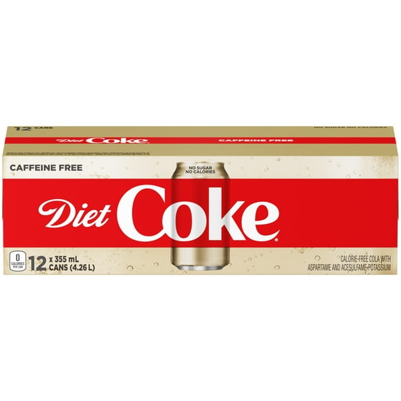 Diet Coke Caffeine Free Fridge Pack Cans, 355 mL, 12 Pack