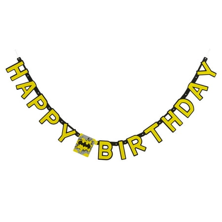 Batman Happy Birthday Party Banner, 6.59 ft.