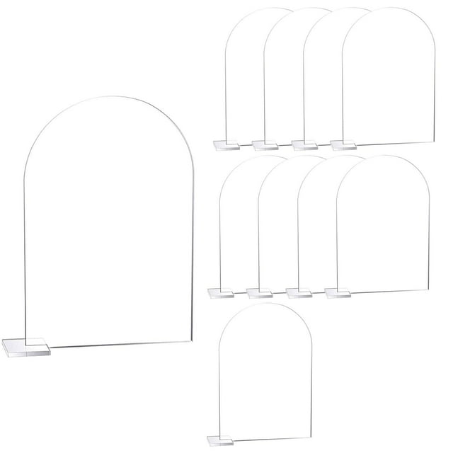 simhoa Cartes de Place en Acrylique Transparent pour Mariage Assiettes Vierges 10 Pcs