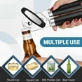 thumbnail image 4 of Can Opener Manual Handheld Strong Manual Can Opener Smooth Edge Cut, Can Opener Heavy Duty, Comfortable Soft Handle, Built-in Bottle Opener, Black, 4 of 6