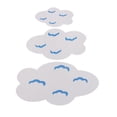 thumbnail image 4 of 6 Unidades De Tamaño Mezcdo BLESIY Nubes Forma Espuma De Pared Etiqueta engomada autoadhesiva de espuma, 4 of 8