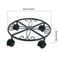 thumbnail image 2 of Hengguang 2 Pcs 12 inch Metal Plant Stand with Wheels,Load Capacity 150 lbs Heavy Duty Caddy Stand Base with 360 Degree Lockable Wheels,Plant Dolly with Wheels for Indoor,Outdoor, 2 of 7