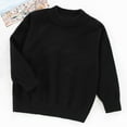 thumbnail image 2 of CAICJ98 Girls Long Sleeve Sweaters Kids Casual Crew Neck Sweaters for Girls Cute Fall Winter Clothes Pullover Tops Black,7-8 Years, 2 of 4