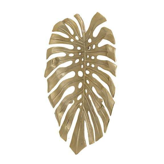 Wall Decor, 18.9x13.4x1.4" Gold Monstera Leaf Wall Décor, Gold Wall Art,Aluminum Modern Wall Art, Household Supplies & Décor Wall Décor 18.9x13.4x1.4" Gold Monstera Leaf Wall Décor