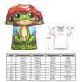 thumbnail image 2 of Cute Frog Mushroom Garden-5 Womens Tops Women's Fashion Casual Short Sleeve Flower Print Round Neck Pullover Top Blouse, 2 of 7