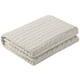 thumbnail image 1 of Suave 100% Algodón Punto Manta para Sofá y Diván Ligero Cable Tejida Cobija Casa Decorativo Cobija Beige 60 x 78, 1 of 11