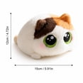 thumbnail image 3 of Calico Cat Plush with Super Soft Squeeze and Big Round Eyes, White Brown and Orange, for Kids and Adults, Stuffed Animal Toy, 3 of 4