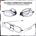 thumbnail image 2 of 4 pares de gafas de lectura plegables con bloqueo de luz azul, pequeños lectores plegables para hombres y mujeres, 2 of 4
