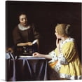 thumbnail image 1 of ARTCANVAS Mistress And Maid 1666 Canvas Art Print by Johannes Vermeer - Size: 18" x 18" (0.75" Deep), 1 of 9