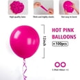 thumbnail image 2 of Globos BAUANOOY de látex rosa intenso, 12 pulgadas, 100 unidades con cinta, 2 of 7