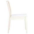 thumbnail image 4 of SAFAVIEH Benicio Rattan Dining Chair, White/Natural, Set of 2 (18.9 in. W x 22.3 in. D x 33.9 in. H), 4 of 7