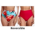 thumbnail image 2 of RELLECIGA Women's High Waisted Reversible Bikini Bottom, 2 of 7