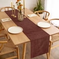 thumbnail image 3 of Dark Brown Table Runner - 90 Inch Long, Kitchen Dining Table Runner Dresser Scarves, Vintage Country Monochrome Chocolate Color Farmhouse Decor for Coffee Tables Wedding Party Banquet, 3 of 7