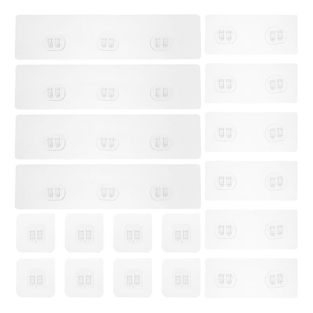 BRIGHTFUFU 21 ganchos de pared transparentes para baño, sin marcas, extraíbles, autoadhesivos, para cocina y baño.