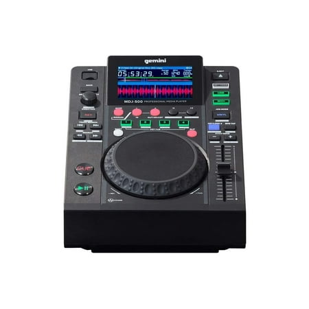 Gemini Sound MDJ-500 - Professional DJ Media Player, Compact Design with Full-Featured Performance, Compatible with Virtual DJ, Perfect for Beginners