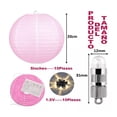thumbnail image 2 of Lámparas Chinas De Papel 10 pzs Y 10 Focos Led, Chinos Fiesta ROSA, 2 of 3