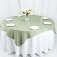 thumbnail image 3 of BalsaCircle 6 Pieces 54" x 54" Eucalyptus Green Square Polyester Tablecloths Table Cover Linens, 3 of 8