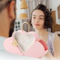 thumbnail image 4 of ICQOVD Heart-Shaped Jewelry Box Gifts for Her Mom Women Girlfriend Wife Birthday Valentine Christmas Romantic Ideas Pink, 4 of 8