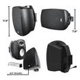 thumbnail image 4 of 6.5" Bluetooth® 5.0 Outdoor Patio Speaker Pair 150W, IP54 Rated, Black BTP650, 4 of 7